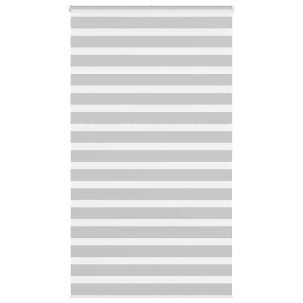 vidaXL Estor cebra gris claro 125x200cm tejido ancho 120,9cm poli&eacute;ster