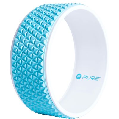Pure2Improve Rueda de yoga azul y blanco 34 cm