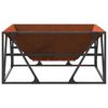 vidaXL Hoguera Marr&oacute;n 80 x 80 x 40 cm Acero autopatinable