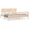 vidaXL Estructura de cama con cabecero madera maciza 200x200 cm