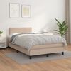 vidaXL Cama box spring con colch&oacute;n cuero sint&eacute;tico capuchino 120x190cm
