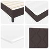 vidaXL Cama tipo Box Spring Marr&oacute;n Oscuro 200 x 200 cm tela