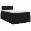 vidaXL Cama box spring con colch&oacute;n Negro 120 x 190 cm Tela