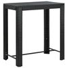 vidaXL Set muebles bar jardín 7 piezas y cojines ratán sintético negro