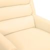 vidaXL Sillón de masaje eléctrico cuero sintético crema