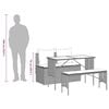 vidaXL Set comedor de jard&iacute;n 3 pzas con cojines rat&aacute;n sint&eacute;tico negro