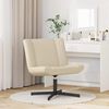 vidaXL Silla giratoria Crema 63 x 75 x 76 cm tela