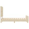 vidaXL Estructura de cama con cabecera Crema 120 x 190 cm tela