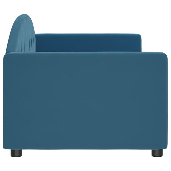 vidaXL Sof&aacute; cama sin colch&oacute;n terciopelo azul 80x200 cm