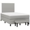 vidaXL Cama box spring con colch&oacute;n tela gris claro 120x190 cm