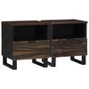 vidaXL Mesa de noche 2 uds. Nogal 40 x 33 x 46 cm Madera de ingenier&iacute;a