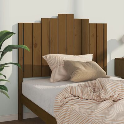 vidaXL Cabecero de cama madera maciza de pino marrón miel 106x4x110 cm