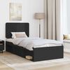vidaXL Estructura de cama Negro 90 x 200 cm Madera de pino macizo
