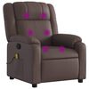 vidaXL Sill&oacute;n de masaje reclinable cuero sint&eacute;tico marr&oacute;n