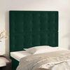 vidaXL Cabecero de cama verde oscuro 80x5x118/128 cm Terciopelo