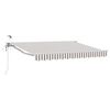 vidaXL Toldo Retr&aacute;ctil El&eacute;ctrico Gris claro y blanco. 4 x 3 m