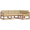 vidaXL Conjunto de sof&aacute;s de exterior 4 uds. Natural y Beige