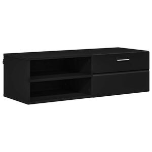 vidaXL Armario de Madera 100,5 x 39 x 30 cm Negro Madera de ingenier&iacute;a