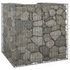 vidaXL Muro gaviones para contenedor basura galvanizado 110x100x110 cm