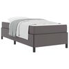 vidaXL Estructura de cama con colch&oacute;n Gris 80 x 200 cm tela