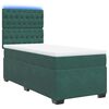 vidaXL Cama box spring con colch&oacute;n terciopelo verde oscuro 80x200 cm