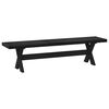 vidaXL Banca de Comedor NOAIN 180 x 41 x 45 cm Pino macizo Negro
