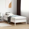 vidaXL Estructura de cama sin colch&oacute;n madera maciza blanca 90x190 cm