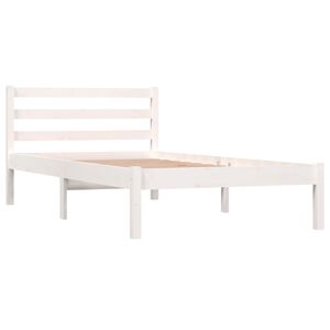 vidaXL Estructura de cama individual sin colch&oacute;n blanco 90x190 cm