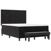 vidaXL Cama tipo Box Spring con colch&oacute;n Negro 160 x 200 cm Terciopelo