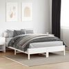 vidaXL Estructura de cama sin colch&oacute;n madera de pino blanca 150x200 cm