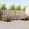 vidaXL Conjunto de sof&aacute;s de exterior 9 pcs Gris Natural y Claro