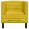 vidaXL Sill&oacute;n Chesterfield de terciopelo amarillo