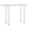 vidaXL Patas para mesa de bar (4 unidades), color blanco, 110-112 cm, acero
