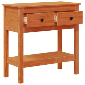 vidaXL Mesa Consola Marr&oacute;n cera 75 x 35 x 75 cm Madera de Pino S&oacute;lido