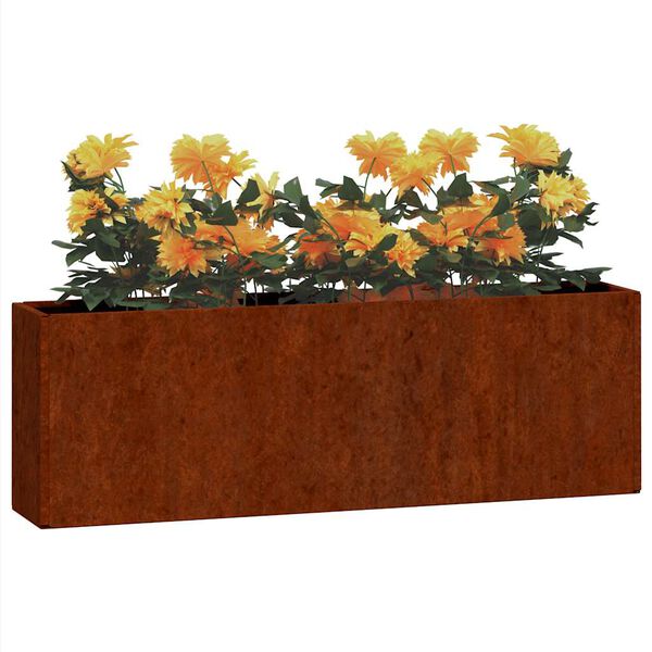 vidaXL Jardineras de pared 2 uds acero corten oxidado 53x10x17 cm