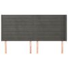 vidaXL Cabecero con orejas de terciopelo gris oscuro 163x16x118/128 cm