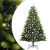 vidaXL &Aacute;rbol de Navidad Artificial Plegable 300 LEDs Verde 210 cm