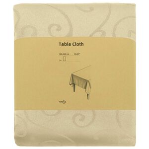 vidaXL Tela para Mesa 5 uds. Rectangular Blanco Crema 140 x 220 cm