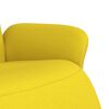vidaXL Sill&oacute;n reclinable con reposapi&eacute;s tela amarillo claro