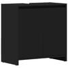 vidaXL Armario de baño madera contrachapada negro 60x33x61 cm