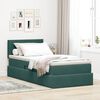 vidaXL Cama con almacenamiento Verde oscuro 100 x 200 cm Terciopelo