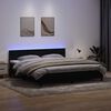 vidaXL Cama box spring con colch&oacute;n y LED terciopelo negro 200x210 cm