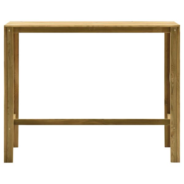 vidaXL Mesa de bar de jardín madera de pino impregnada 140x60x110 cm