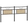 vidaXL Cabecero de repuesto de madera de ingenier&iacute;a y acero roble Sonoma 160 cm