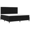 vidaXL Cama tipo Box Spring con colch&oacute;n Negro 200 x 200 cm tela