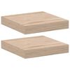 vidaXL Estantes flotantes 2 uds madera de ingenier&iacute;a 23x23,5x4 cm