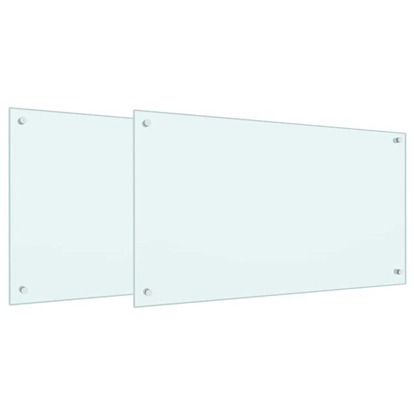 vidaXL Salpicadero de cocina 2 pcs 90 x 50 cm vidrio templado