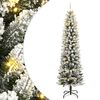 vidaXL &Aacute;rbol de Navidad artificial con 300 LEDs y nieve flocada 210 cm