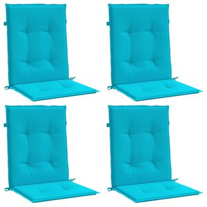 vidaXL Cojines para silla con respaldo bajo 4 uds tela turquesa
