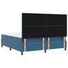 vidaXL Cama Box Spring LED con colch&oacute;n Azul Oscuro 180 x 200 cm tela